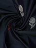 Black Floral Woven Pure Kanchipuram Silk Saree - Diadem