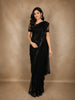 Black Heavy Sequins Embroidered Design Net Designer Saree