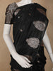 Black Leaf Motif Woven Banarasi Silk Saree - Diadem