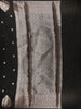 Black Leaf Motif Woven Banarasi Silk Saree - Diadem