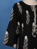 Black Leaf Printed Cotton Salwar Suit Set - Diadem