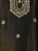 Black Motif Design Tissue Silk Straight Cut Salwar Suit