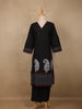 Black Paisley Design Printed Cotton Salwar Suit - Diadem