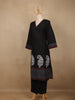 Black Paisley Design Printed Cotton Salwar Suit - Diadem