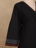 Black Paisley Design Printed Cotton Salwar Suit - Diadem