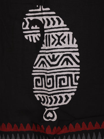 Black Paisley Design Printed Cotton Salwar Suit - Diadem