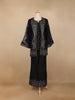 Black Paisley Embroidered Silk Palazzo Salwar Suit - Diadem