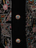 Black Floral Embroidery Satin Sherwani And Pant Set