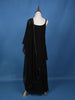 Black Scallop Beaded Embroidery Georgette Palazzo Suit - Diadem