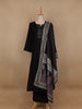 Black Sequin Designed Semi Silk Salwar Suit - Diadem