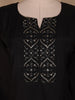 Black Sequin Designed Semi Silk Salwar Suit - Diadem