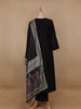 Black Sequin Designed Semi Silk Salwar Suit - Diadem