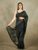 Black Sequin Worked Georgette Designer Saree