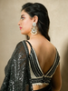 Black Sequin Worked Georgette Designer Saree