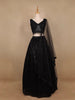 Black Sequins Embroidered Net Lehenga for Bridesmaids - Diadem