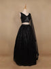 Black Sequins Embroidered Net Lehenga for Bridesmaids - Diadem
