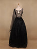 Black Sequins Embroidered Net Lehenga for Bridesmaids - Diadem
