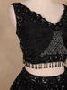 Black Sequins Embroidered Net Lehenga for Bridesmaids - Diadem