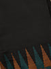 Black Soft Silk Saree with Temple Ikat Border - Diadem