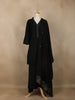 Black Solid Design Cotton Straight Cut Salwar Suit