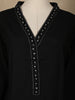 Black Solid Design Cotton Straight Cut Salwar Suit