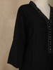Black Solid Design Cotton Straight Cut Salwar Suit