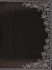 Black Solid Satin Fancy Saree with Designed Border - Diadem