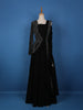 Black Stone Worked Georgette Gown - Diadem