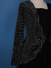 Black Stone Worked Georgette Gown - Diadem