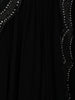 Black Stone Worked Georgette Gown - Diadem