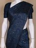 Blue Solid design Stone Worked Satin Fancy Saree - Diadem