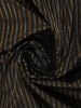 Black with Metallic Gold and Copper Striped Soft Silk Saree - Diadem