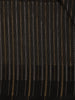 Black with Metallic Gold and Copper Striped Soft Silk Saree - Diadem
