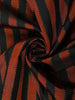 Black and Copper Stripes Woven Pure Kanchipuram Silk Saree