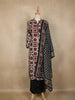 Black and Cream Geometric Print Design Cotton Straight Cut Salwar Suit