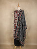 Black and Cream Geometric Print Design Cotton Straight Cut Salwar Suit