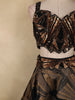 Black and Gold Geometric Sequins Embroidered Design Organza Designer Lehenga with Dupatta