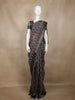 Black and Maroon Floral Woven Design Chanderi Cotton Saree with Zari Woven Border