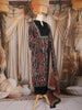 Black and Maroon Geometric Printed Cotton Salwar Suit with Dupatta