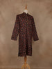 Black Floral Printed Cotton Kurta for Men