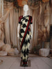 Black and White Geometric Printed Design Chiffon Saree with Contrast Maroon Border