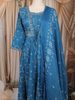 Blue Bandhani Printed Cotton Salwar Suit with Dupatta