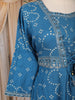 Blue Bandhani Printed Cotton Salwar Suit with Dupatta