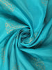 Blue Butta Woven Design Soft Silk Fancy Saree with Self Border