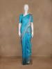 Blue Butta Woven Pure Kanchipuram Silk Saree