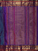 Blue Butta Zari Woven Design Pure Kanchipuram Silk Saree With Contrast Varisai Pattu Border