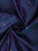 Blue Butta Zari Woven Design Pure Kanchipuram Silk Saree With Contrast Varisai Pattu Border