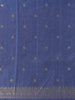 Blue Checked Design Tissue Silk Saree - Diadem