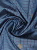 Blue Checked Design Tissue Silk Saree - Diadem