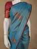 Blue Checks Woven Soft Silk Saree - Diadem